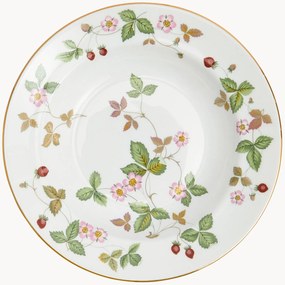 Hlboký tanier z jemného kostného porcelánu's dekoračným okrajom Wild Strawberry