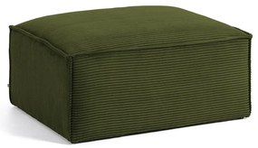 Zelená menčestrová podnožka Blok – Kave Home