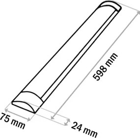 LED Podlinkové svietidlo QTEC LED/18W/230V 60 cm čierna