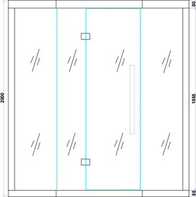 BPS-koupelny Kombinovaná sauna 2v1 HYD-7524 - Infrasauna + fínska sauna 150x150, 4-5 osôb