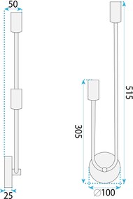 Toolight Toolight, nástenné svietidlo 2xE14, APP1148-2W, zlatá lesklá, OSW-14011