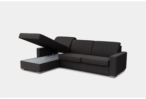 Rozkladacia rohová sedacia súprava LEKA lv. hnedá s úložným priestorom