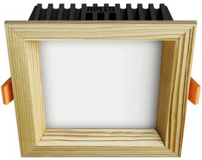 APLED -LED Podhľadové SQUARE WOODLINE LED/6W/230V 4000K 12x12 cm borovica masív
