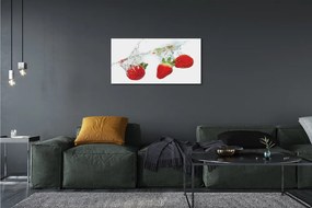 Obraz canvas Water Strawberry biele pozadie 120x60 cm