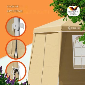 InternetovaZahrada Záhradný altánok Capri 3x3 m - 4 bočné steny - béžová