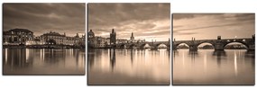 Obraz na plátne - Karlov most - panoráma 5111HE (120x40 cm)