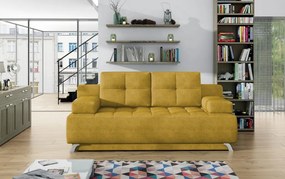 Rozkladacia pohovka Oslo, žltá látka