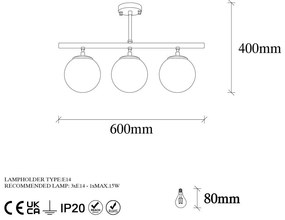 Závesné svietidlo v bronzovej farbe so skleneným tienidlom Atmaca – Opviq lights