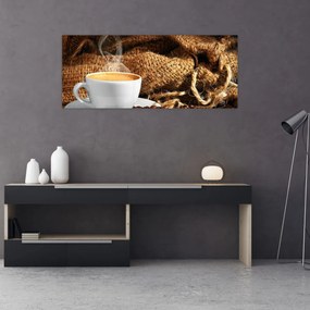 Obraz - Šálka kávy (120x50 cm)