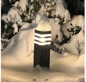 BERGE Vonkajšia stĺpová záhradná lampa BELLA - ME0012 - 60 cm - čierna