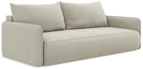 Krémovobiela rozkladacia/s úložným priestorom pohovka 216 cm Nanea – Makamii