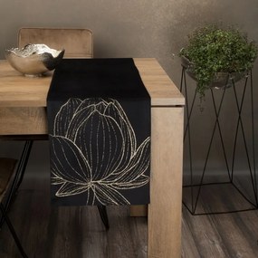 Dekorstudio Elegantný zamatový behúň na stôl BLINK 12 čierny Rozmer behúňa (šírka x dĺžka): 35x180cm