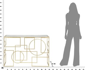 Konferenčný stolík Marie 120 cm zlatý