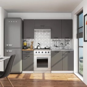 Horná kuchynská skrinka OLIWIA W40 H580 biela / grafitová / sivá