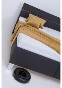 Čalúnená posteľ s úložným priestorom bez matraca ALIS 180x200 cm antracit