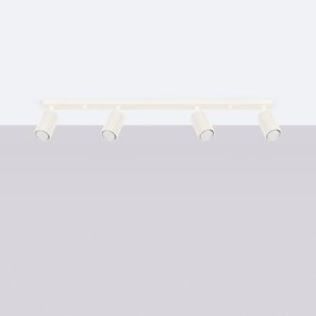 Bodové svietidlo Karbon, 4x béžové kovové tienidlo, (možnosť polohovania)