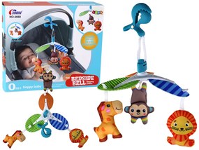 Lean Toys Detský kolotoč do postieľky - safari zvieratká