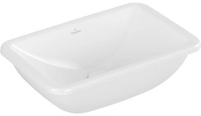 VILLEROY &amp; BOCH Loop &amp; Friends obdĺžnikové zápustné umývadlo bez otvoru, s prepadom, 510 x 340 mm, biela alpská, 4A640001