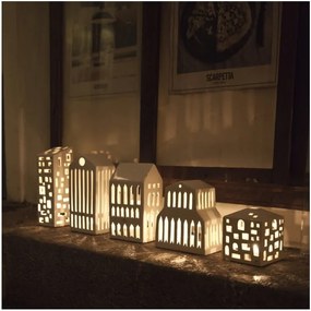 Biely keramický svietnik Kähler Design Urbania Lighthouse Church