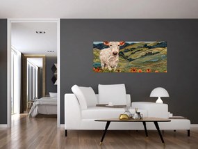 Obraz - Imitácia pleteného motívu (120x50 cm)