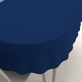 Biante Dekoračný oválny obrus BKS-411 Námornícka modrá 120x180 cm