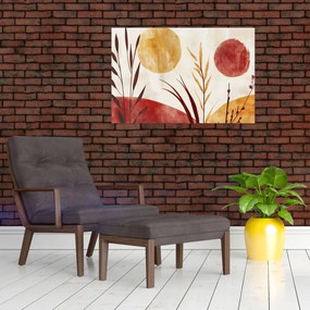 Obraz - Rastliny a kruhy (90x60 cm)