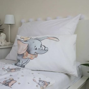 Jerry Fabrics Detské bavlnené obliečky do postieľky Dumbo Grey, 100 x 135 cm, 40 x 60 cm