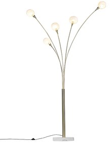 Art Deco stojaca lampa zlatá 5-svetlo - Sixties Marmo