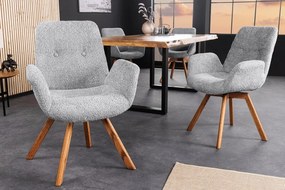 Dizajnová otočná stolička Yanisin sivá