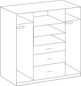 Sconto Šatníková skriňa CLICK 626