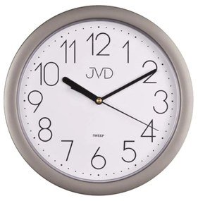 Plastové nástenné hodiny JVD HP612.25 metalické šedé