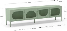 TV stolík v mentolovej farbe 180x50 cm Tayra – Marckeric
