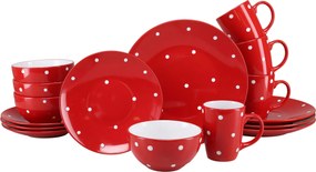 XXXLutz KOMBINOVANÝ SERVIS Polka Dots Rot 16-dielne Creatable - Online Only bytové doplnky - 007768068602