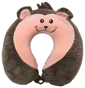 Cestovný vankúš na krk z pamäťovej peny KIDDY TEDDY BEAR 28x6 cm