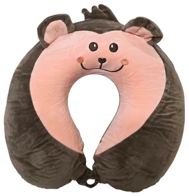 Cestovný vankúš na krk z pamäťovej peny KIDDY TEDDY BEAR 28x6 cm
