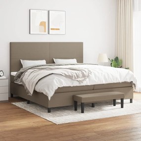 Boxspring posteľ s matracom sivohnedý 200x200 cm látka 3136465