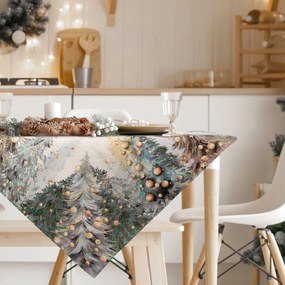 VIANOČNÝ GOBELÍNOVÝ OBRUS FOREST 100X100 CM VZOROVANÝ