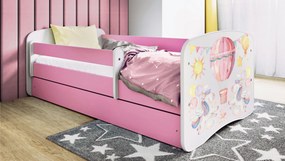 XXXLutz POSTEĽ PRE DETI A MLÁDEŽ 80/160 cm, biela, pink MID.YOU - Detské izby - 00214200021X