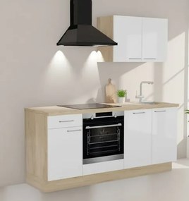 Kuchynská linka Naturel 195x60x91 cm biela mat prava, 1 ks