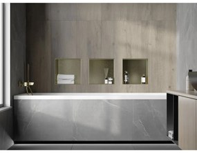 Mexen X-Wall-NR, polička na zapustenie pod obklad bez goliera 30 x 30 cm, zlatá lesklá, 1951303010