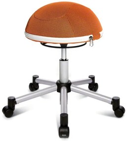 Topstar Zdravotná balančná stolička HALF BALL s kovovým krížom, oranžová