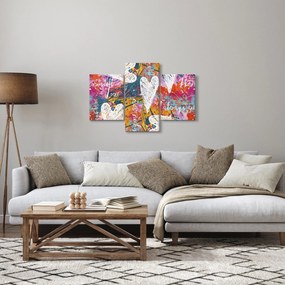 Obraz - Srdce na abstraktnom pozadí (90x60 cm)