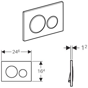 Geberit Sigma20 - Ovládacie tlačidlo Sigma20, biele/zlaté, 115.882.KK.1