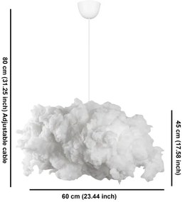 Luster na lanku SERENITY 1xE27/40W/230V biela