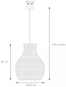 Lucide 03438/35/72 - Luster na lanku ALBAN 1xE27/40W/230V béžová
