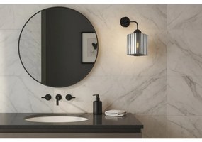 Nástenné svietidlo Riffle Square, 1x grafitové sklenené tienidlo, b