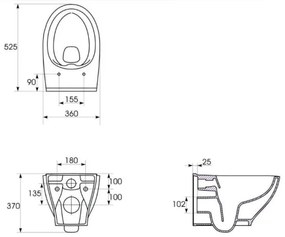 Cersanit K701-147 - Závesné WC s WC sedátkom SAVIO keramika/biela