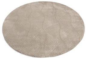 Dekorstudio Okrúhly jednofarebný koberec FANCY 904 -  béžový Priemer koberca: 160cm
