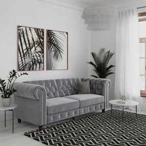 Svetlosivá zamatová pohovka 236 cm Felix – Støraa