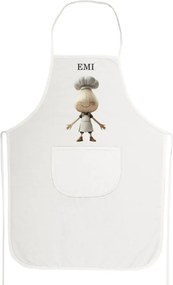 Kuchynská zástera Garlico EMI, biela